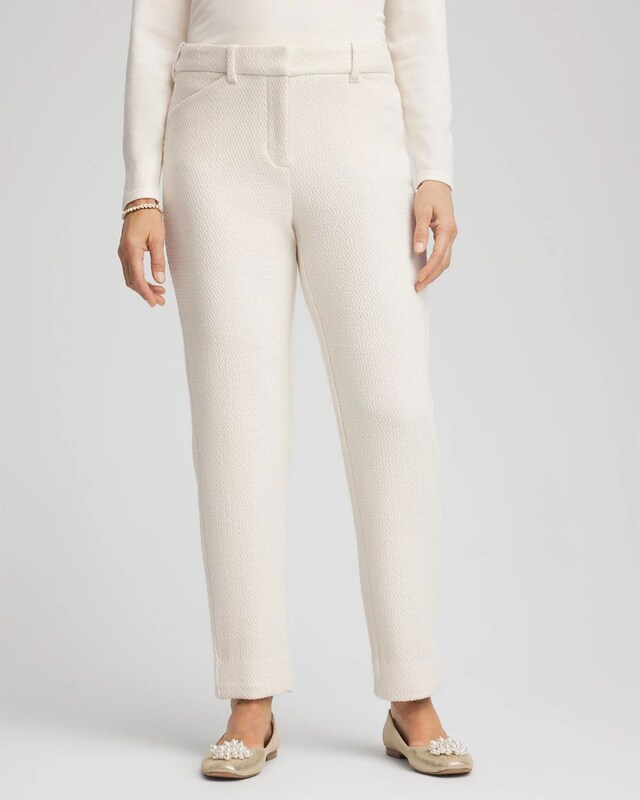 Matelasse Slim Tapered Ankle Pants - image 1